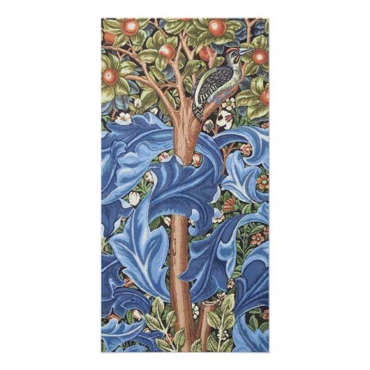 William Morris Woodpecker Tapestry Floral Perfect Poster (Voorkant)