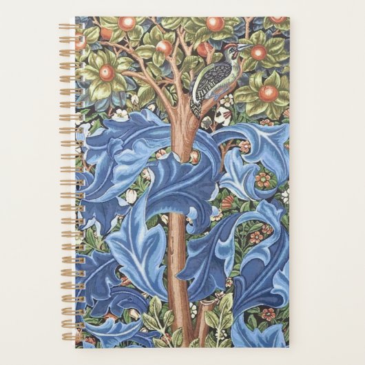 William Morris Woodpecker Tapestry Floral  Planner (Voorkant)