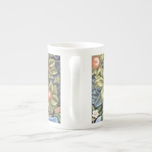 William Morris Woodpecker Tapestry Floral  Porselein Kop (Achterkant)