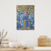 William Morris Woodpecker Tapestry Floral  Poster (Keuken)