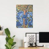 William Morris Woodpecker Tapestry Floral  Poster (Thuiskantoor)