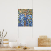 William Morris Woodpecker Tapestry Floral Poster (Keuken)