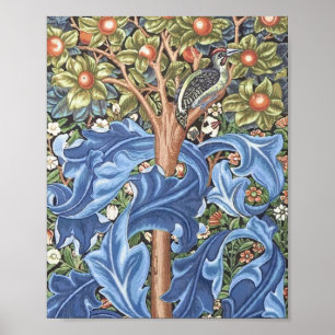William Morris Woodpecker Tapestry Floral  Poster