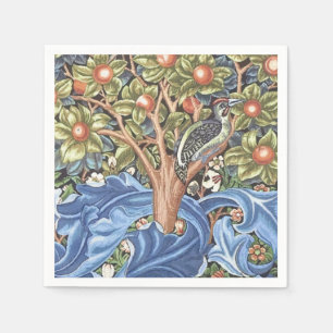 William Morris Woodpecker Tapestry Floral  Servet