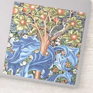 William Morris Woodpecker Tapestry Floral  Sticker