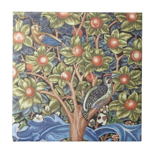 William Morris Woodpecker Tapestry Floral  Tegeltje