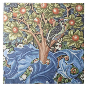 William Morris Woodpecker Tapestry Floral  Tegeltje
