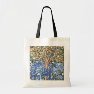 William Morris Woodpecker Tapestry Floral  Tote Bag