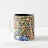 William Morris Woodpecker Tapestry Floral  Tweekleurige Koffiemok (Voorkant links)