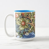 William Morris Woodpecker Tapestry Floral  Tweekleurige Koffiemok (Links)
