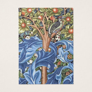 William Morris Woodpecker Tapestry Floral  Visitekaartje