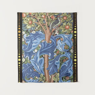 William Morris Woodpecker Tapestry Floral  Wandkleed