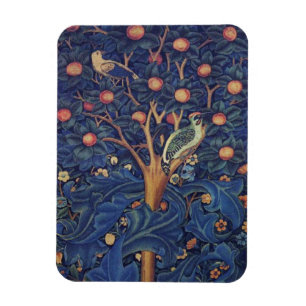 William Morris Woodpecker Tapestry Vogels Bloemen Magneet