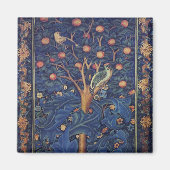William Morris Woodpecker Tapestry Vogels Bloemen Magneet (Voorkant)