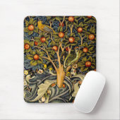 William Morris Woodpecker Tapestry Vogels Bloemen Muismat (Met muis)