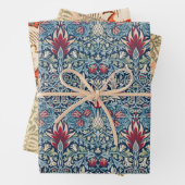 William Morris Wrapping Paper Flat Sheet Set van 3 (In situ)