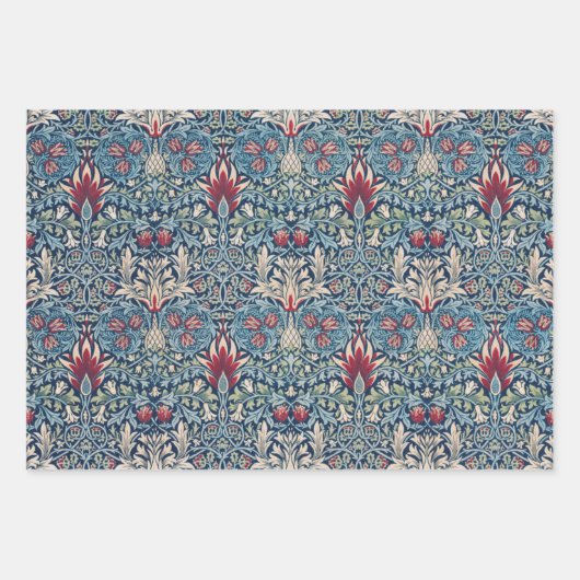 William Morris Wrapping Paper Flat Sheet Set van 3 (Voorkant)