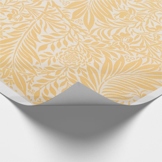 William Morris YELLOW LEAF PATTERN GIFT WRAP Cadeaupapier (Hoek)