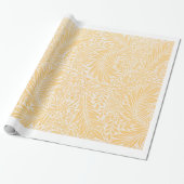 William Morris YELLOW LEAF PATTERN GIFT WRAP Cadeaupapier (Uitgerold)