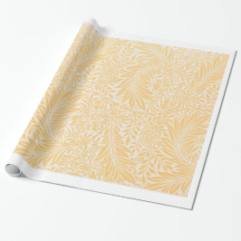 William Morris YELLOW LEAF PATTERN GIFT WRAP Cadeaupapier