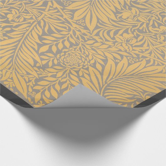 William Morris YELLOW LEAF PATTERN GIFT WRAP Cadeaupapier (Hoek)