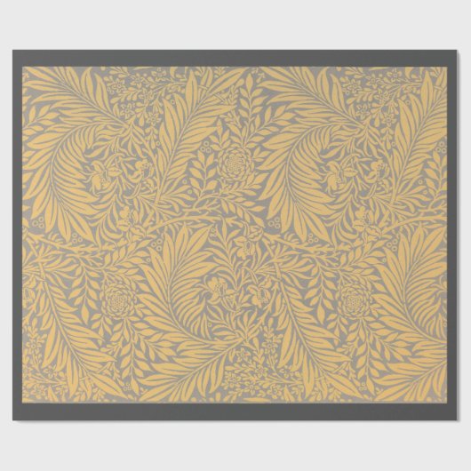 William Morris YELLOW LEAF PATTERN GIFT WRAP Cadeaupapier (Vlak)