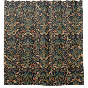 William Morris Zeewier Vintage Bloem Art Nouveau Douchegordijn