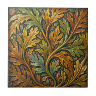William Morris Zeewier Vintage Bloem Art Nouveau Tegeltje