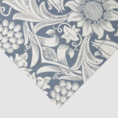 William Morris Zonnebloem Blauw en Wit Decoupage Tissuepapier (Detail)