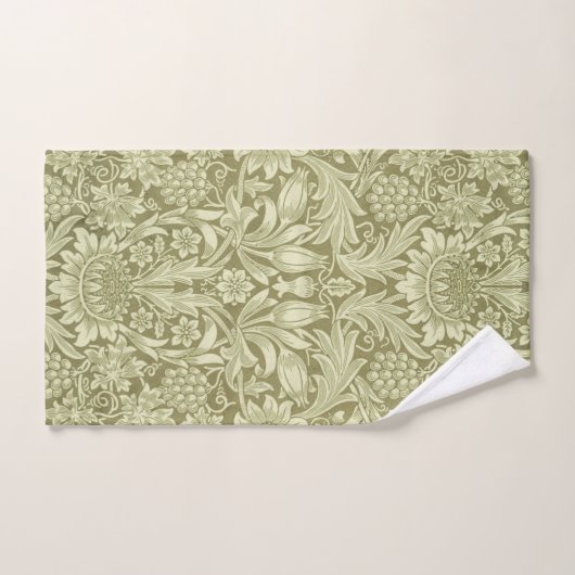 William Morris Zonnebloem Groene Bloem Bad Handdoek (Handdoek)