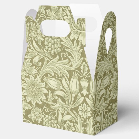 William Morris Zonnebloem Groene Bloem Bedankdoosjes (Geopend)