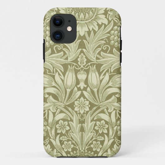 William Morris Zonnebloem Groene Bloem Case-Mate iPhone Case (Achterkant)