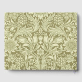 William Morris Zonnebloem Groene Bloem Gastenboek (Achterkant)