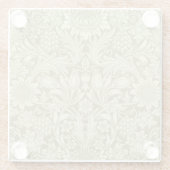 William Morris Zonnebloem Groene Bloem Glazen Onderzetter (Achterkant)