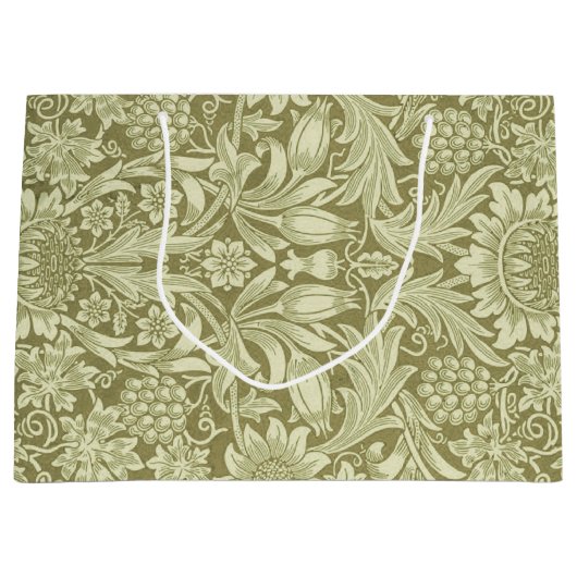 William Morris Zonnebloem Groene Bloem Groot Cadeauzakje (Voorkant)