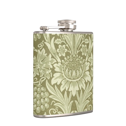 William Morris Zonnebloem Groene Bloem Heupfles (Rechts)