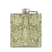 William Morris Zonnebloem Groene Bloem Heupfles (Achterkant)