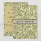 William Morris Zonnebloem Groene Bloem Kaart (Voorkant / Achterkant)