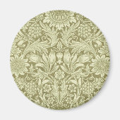 William Morris Zonnebloem Groene Bloem Magneet (Voorkant)