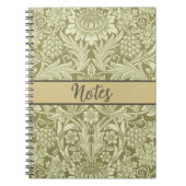 William Morris Zonnebloem Groene Bloem Notitieboek (Voorkant)