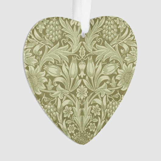 William Morris Zonnebloem Groene Bloem Ornament (voorkant)