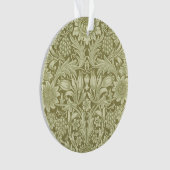 William Morris Zonnebloem Groene Bloem Ornament (voorkant)