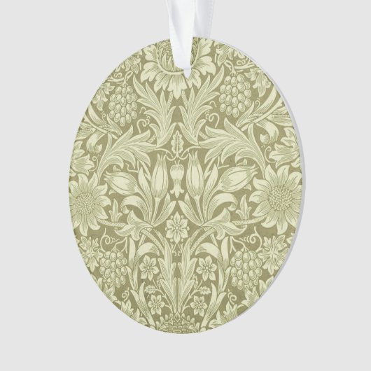 William Morris Zonnebloem Groene Bloem Ornament (voorkant)