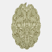 William Morris Zonnebloem Groene Bloem Ornament Kaart (Rechts)