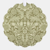 William Morris Zonnebloem Groene Bloem Ornament Kaart (Voorkant)