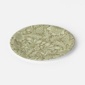 William Morris Zonnebloem Groene Bloem Papieren Bordje (Gekanteld)
