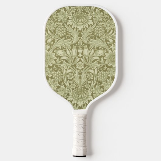 William Morris Zonnebloem Groene Bloem Pickleball Paddle (Achterkant)