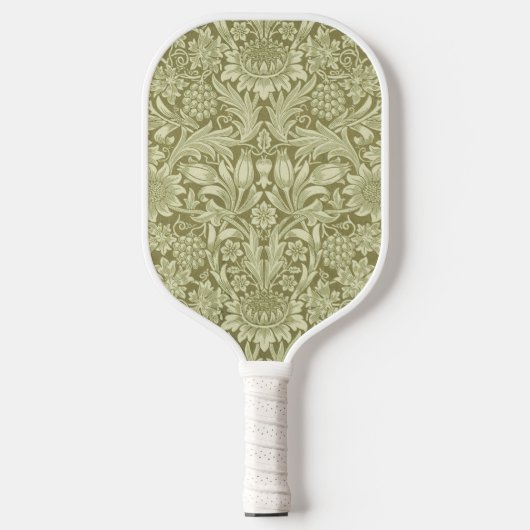 William Morris Zonnebloem Groene Bloem Pickleball Paddle (Voorkant)