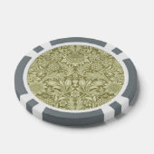 William Morris Zonnebloem Groene Bloem Poker Chips (Enkel)