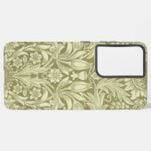 William Morris Zonnebloem Groene Bloem Samsung Galaxy Hoesje (Linkerkant)
